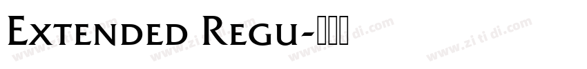 Extended Regu字体转换